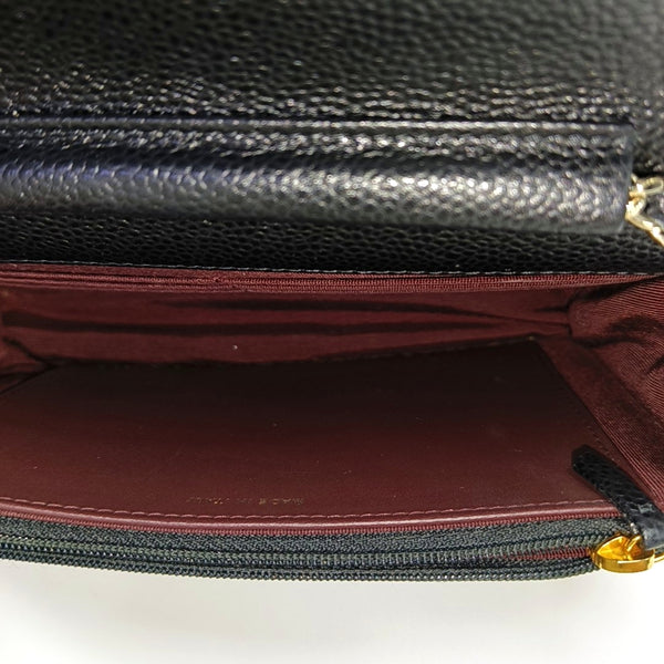 WOC Quilted Grained Calfskin Black
