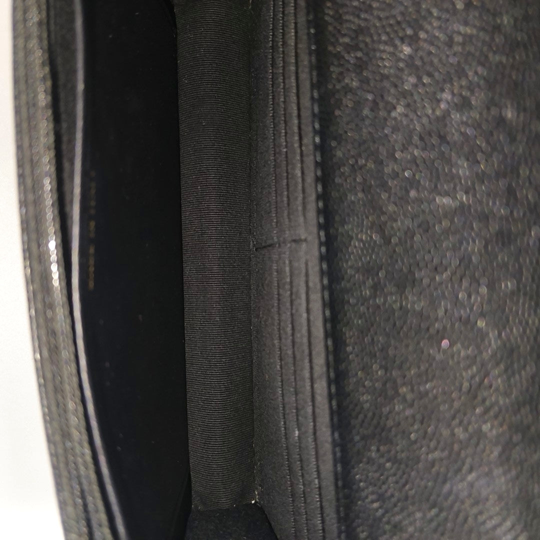 WOC Quilted Grained Calfskin Black