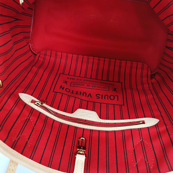 NEVERFULL INSIDE OUT MM Monogram Canvas Red
