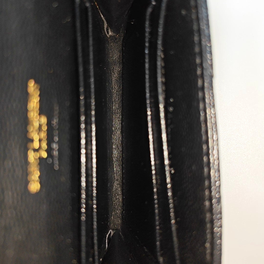 MONOGRAM Chevron Calfskin Black Wallet