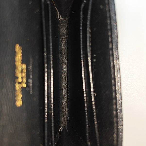 MONOGRAM Chevron Calfskin Black Wallet