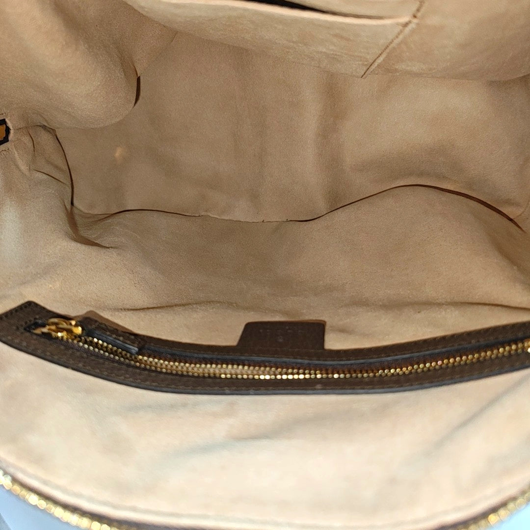 Ophidia Medium Monogram Coated Canvas Beige