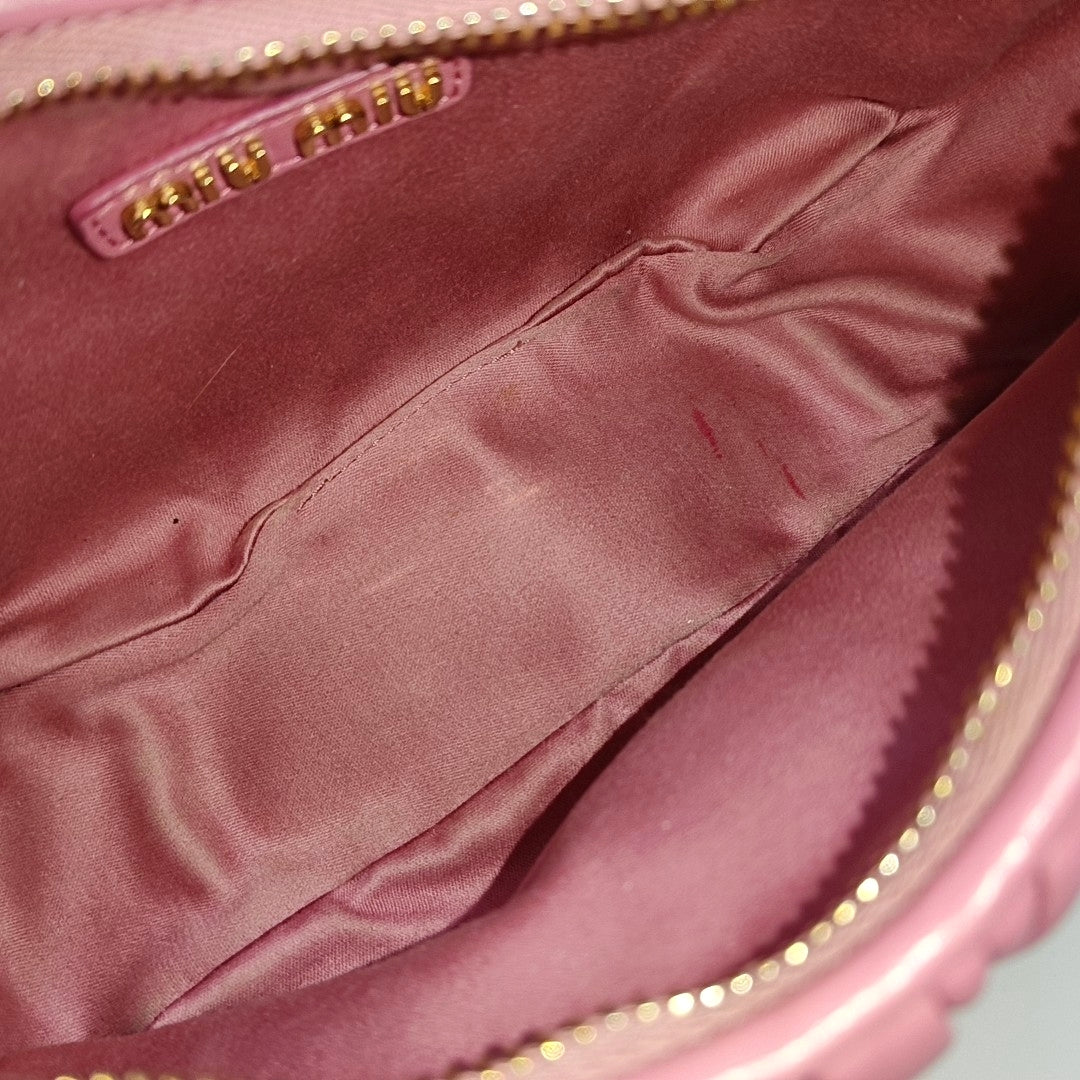 Wander Matelassé Small Quilted Lambskin Pink