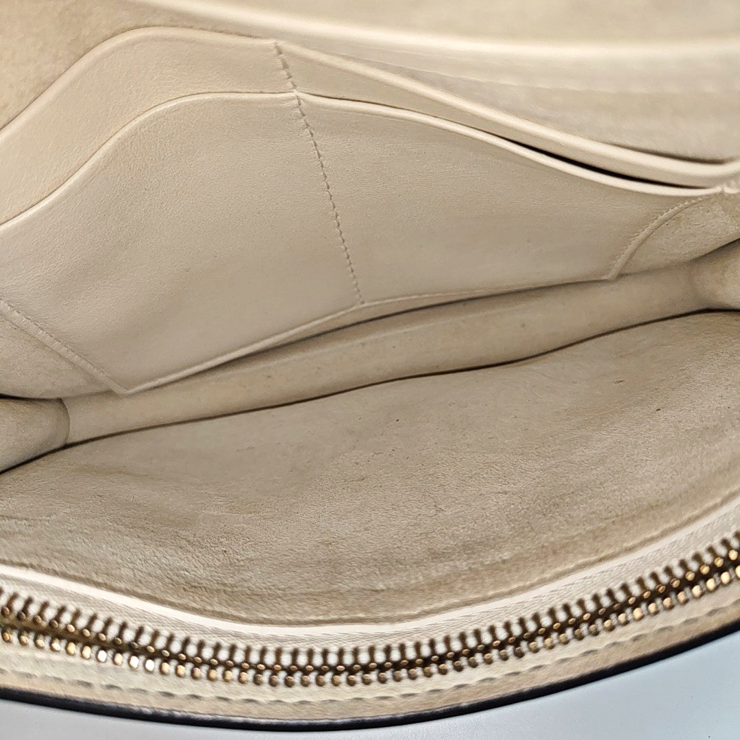 Calfskin Shoulder Bag White