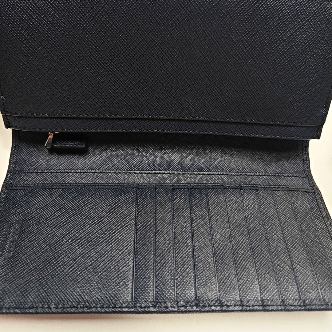 Saffiano Calfskin Wallet Blue