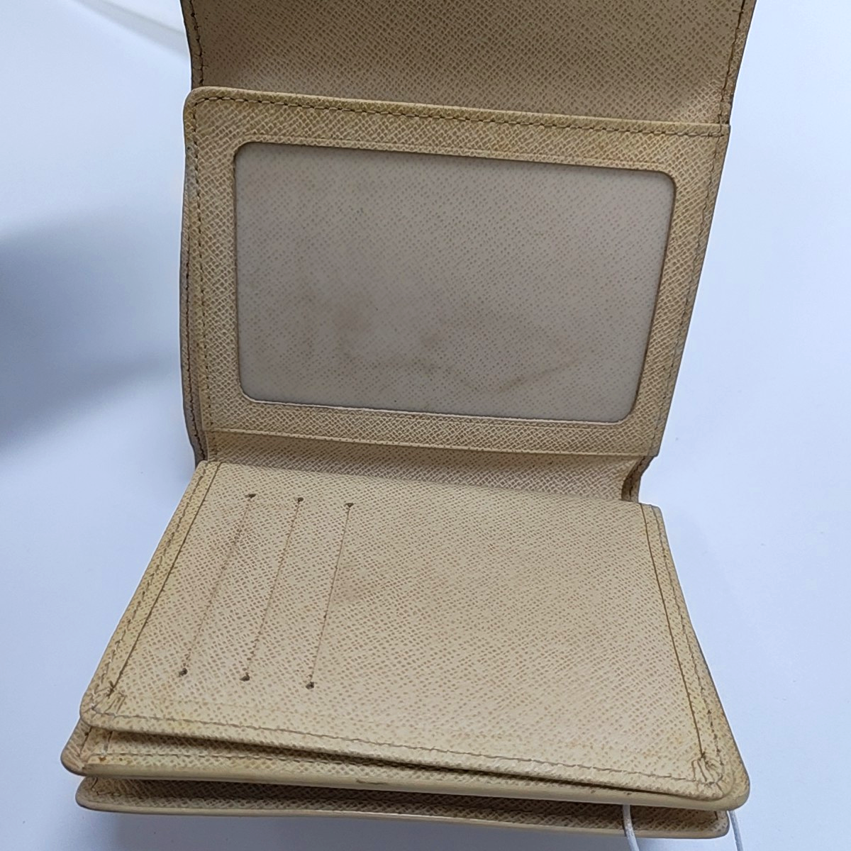 JOEY Damier Azur Coated Canvas White Wallet