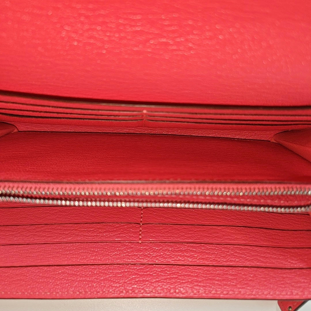 Kelly 20 Chèvre Mysore Pink Wallet