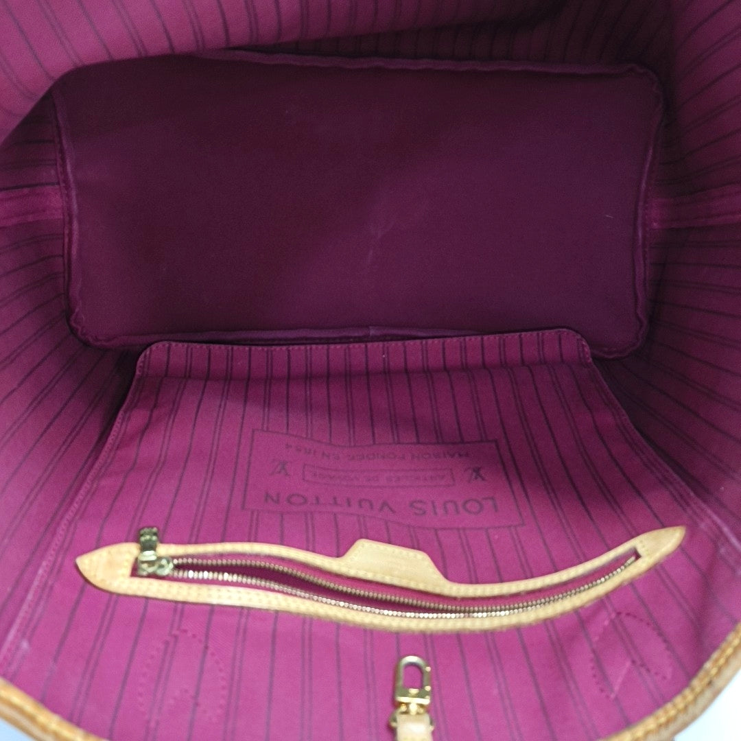 NEVERFULL GM Monogram Coated Canvas Brown
