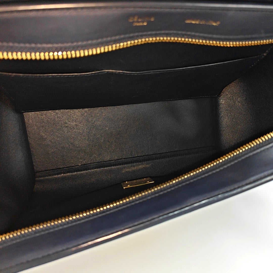 TRAPEZE Medium Calfskin Blue