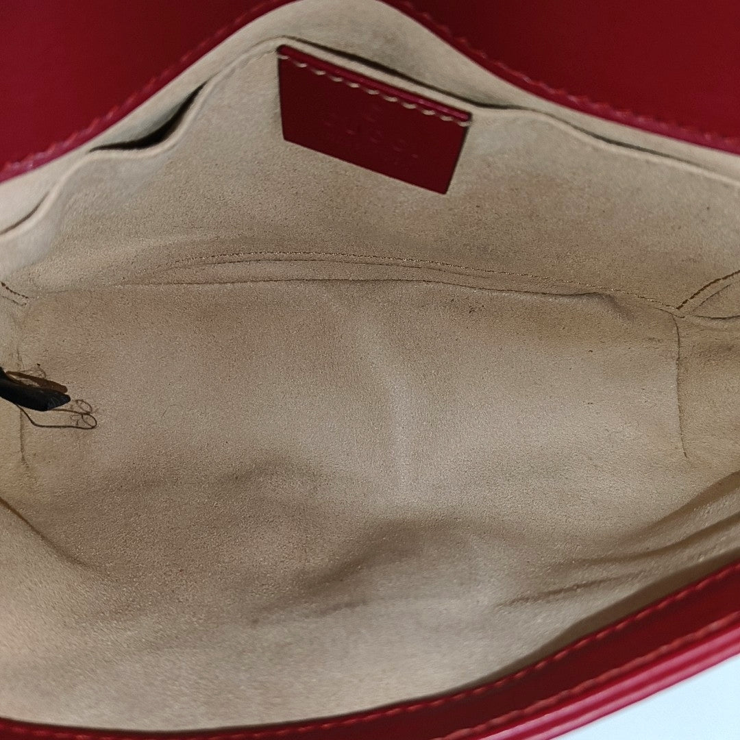 GG Marmont Small Quilted Calfskin Red