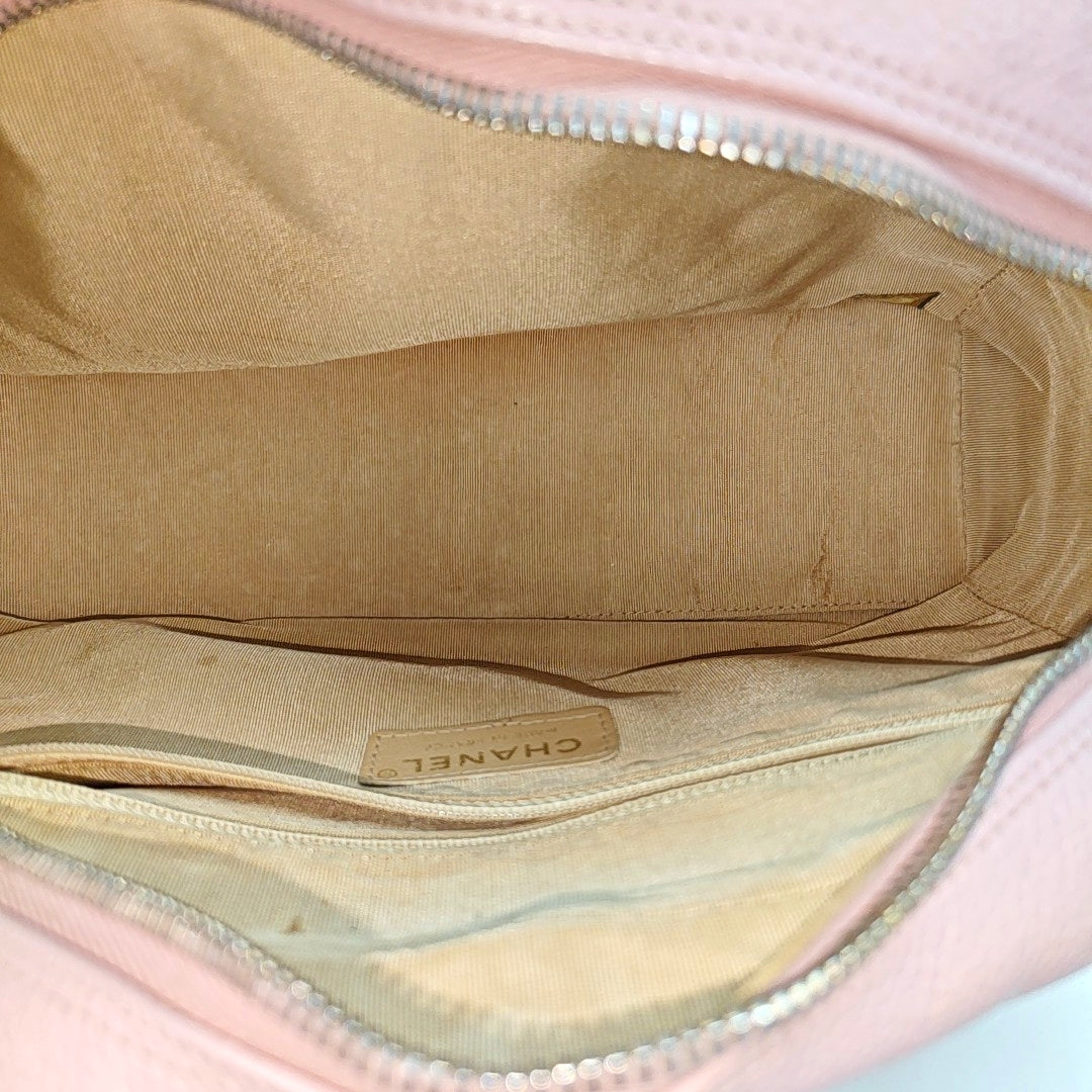 BOWLER Quilted Grained Calfskin Pink