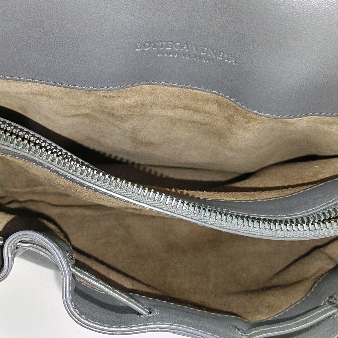 Calfskin Shoulder Bag Gray