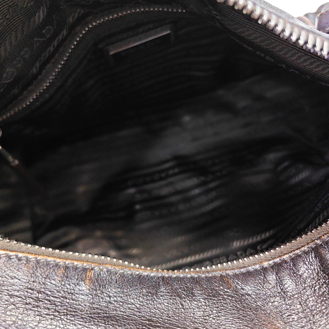 Calfskin Shoulder Bag Brown