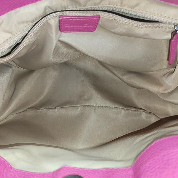 Oblique Canvas Top Handle Bag Beige