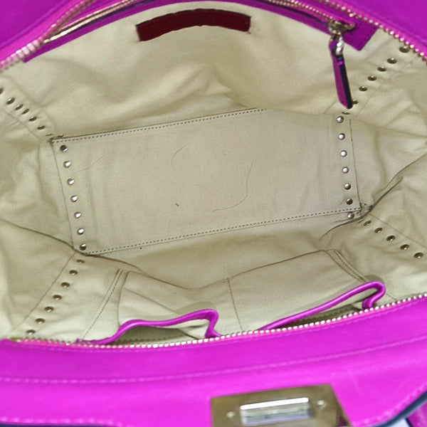 Rockstud Calfskin Red