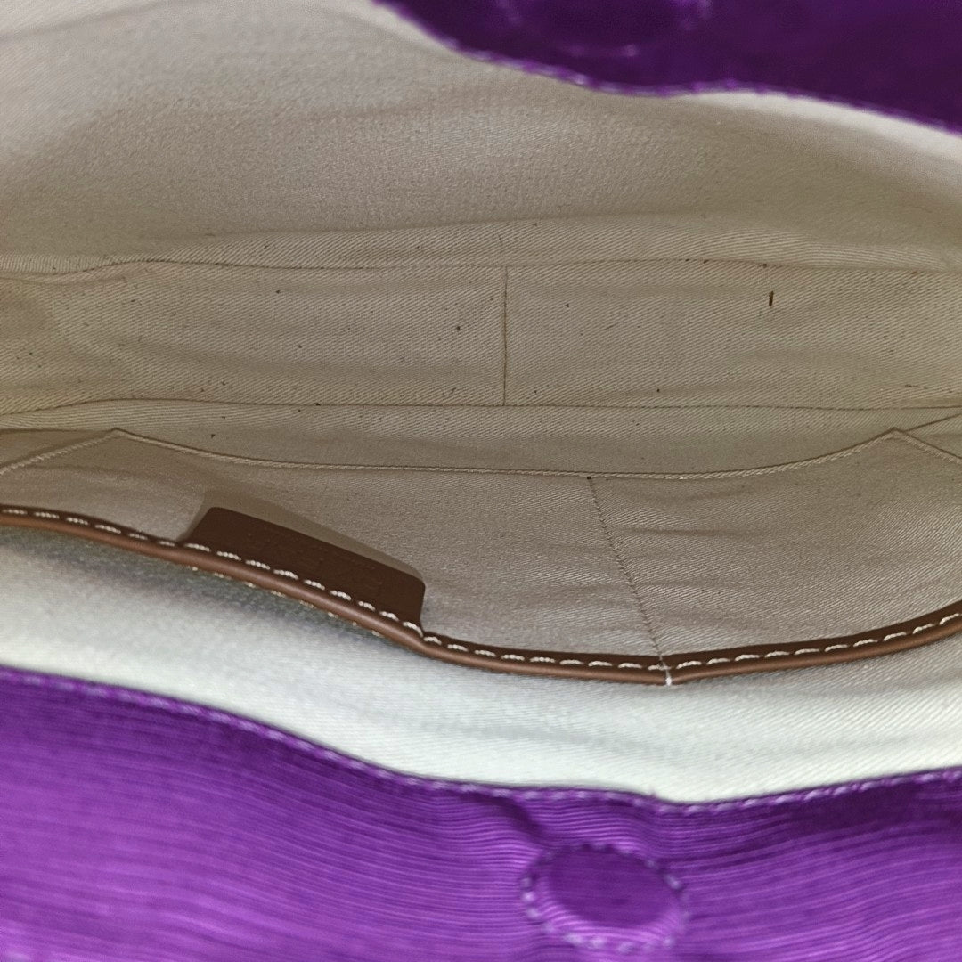 Fabric Shoulder Bag Purple