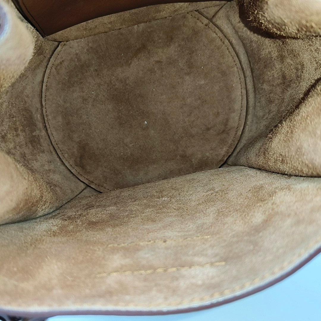 Authenticated pre-owned  BIG BAG Calfskin Brown - Bucket Bag at Looply