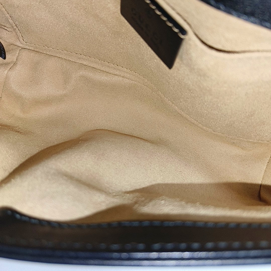 GG Marmont Small Quilted Calfskin Black