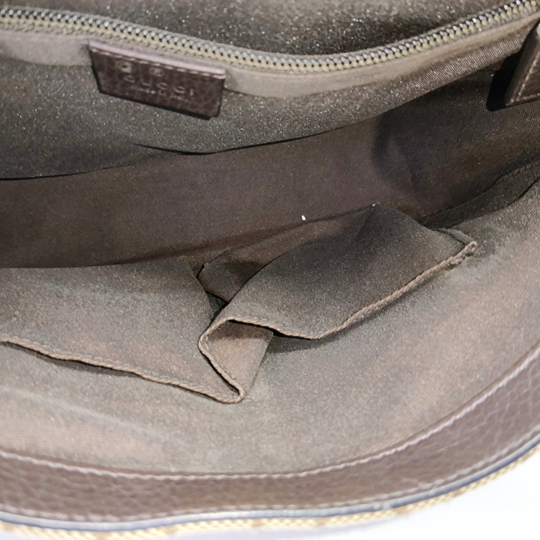 Monogram Canvas Shoulder Bag Brown