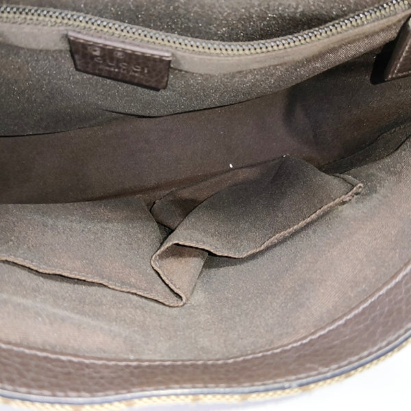 Monogram Canvas Shoulder Bag Brown