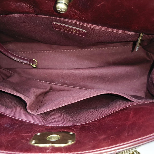 Quilted Calfskin Tote Bag Red