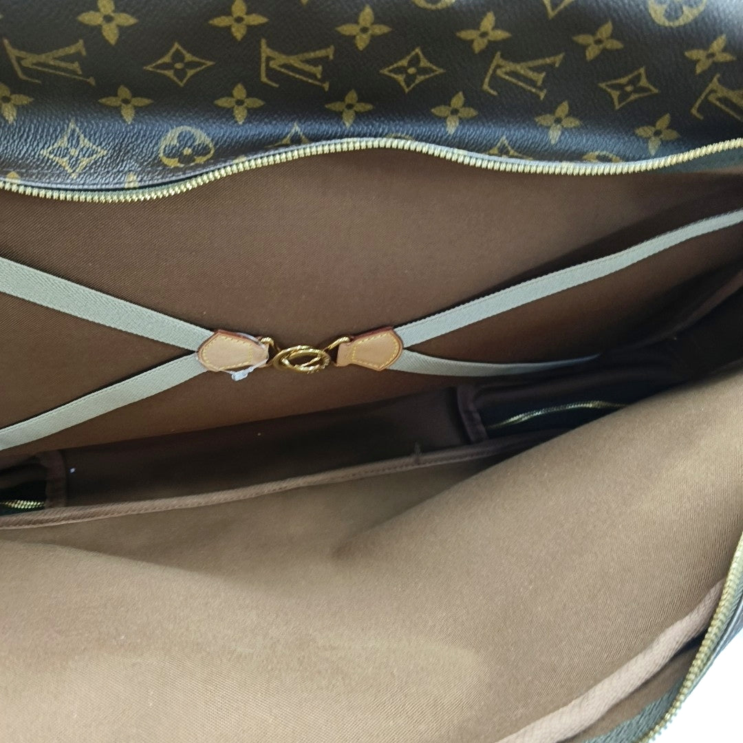 HUNTING Monogram Coated Canvas Brown