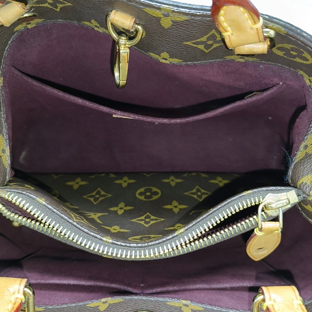 MONTAIGNE BB Monogram Coated Canvas Brown