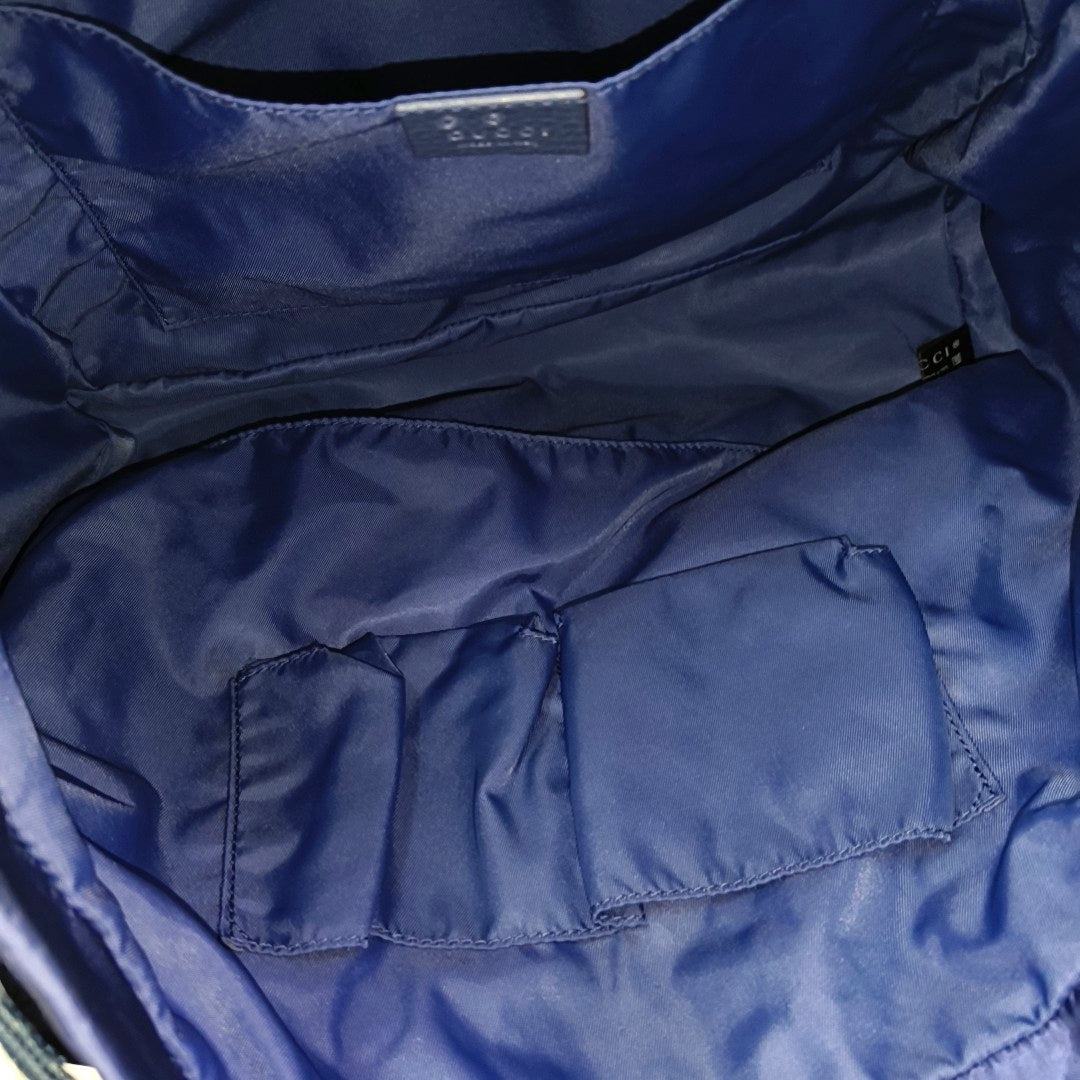 Monogram Nylon Backpack Blue