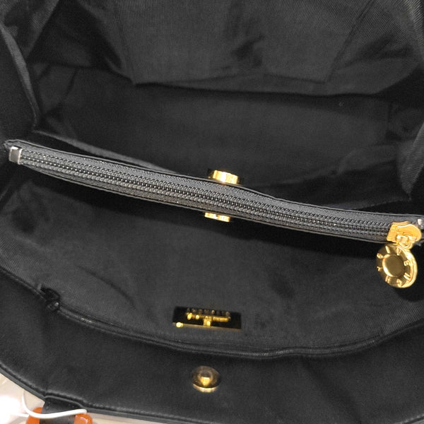 Nylon Top Handle Bag Black
