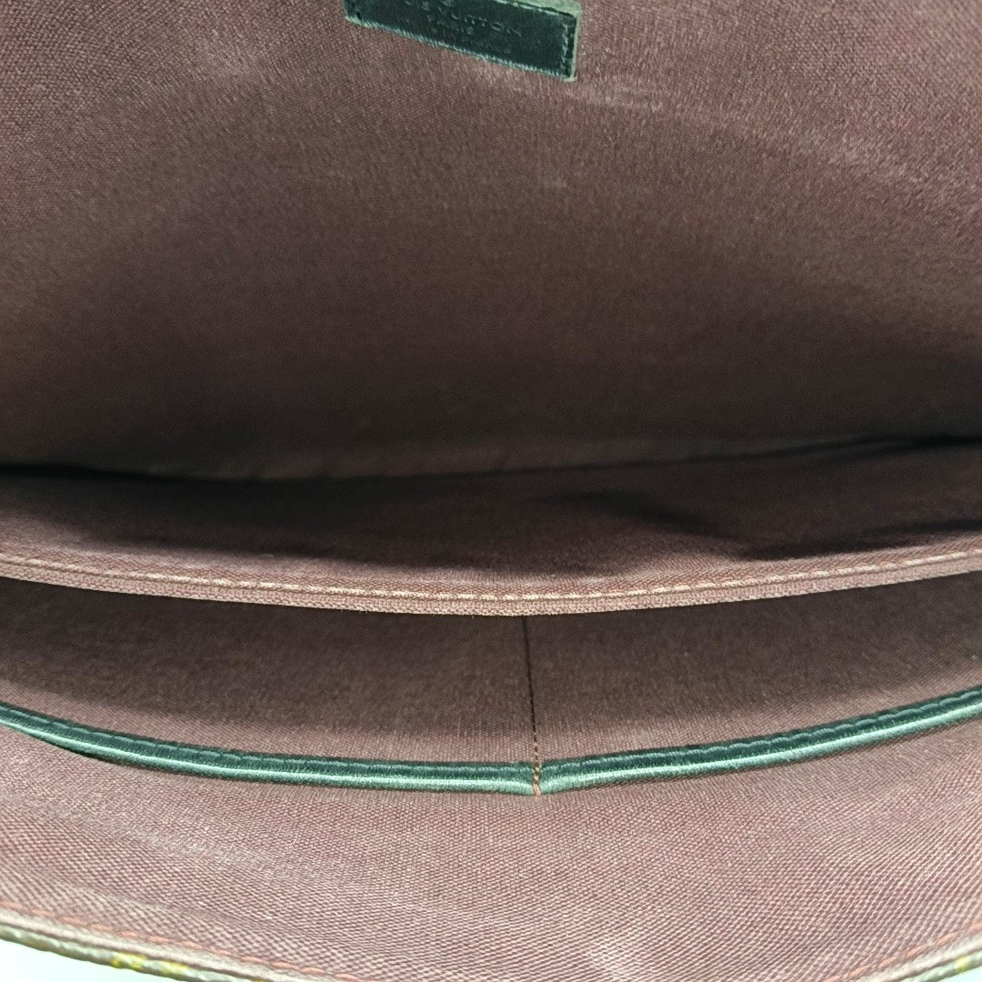 BASS Monogram Coated Canvas Brown