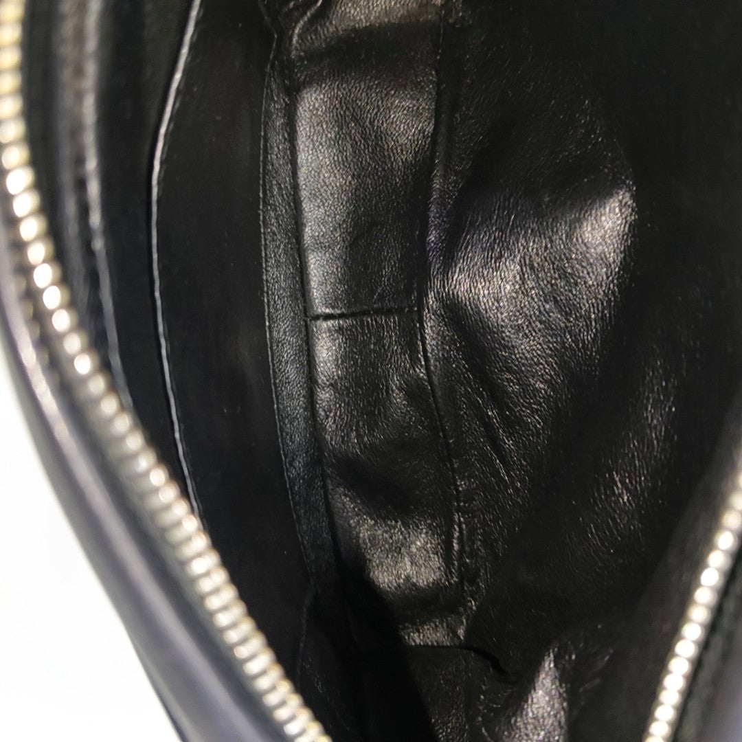 Quilted Lambskin Shoulder Bag Black
