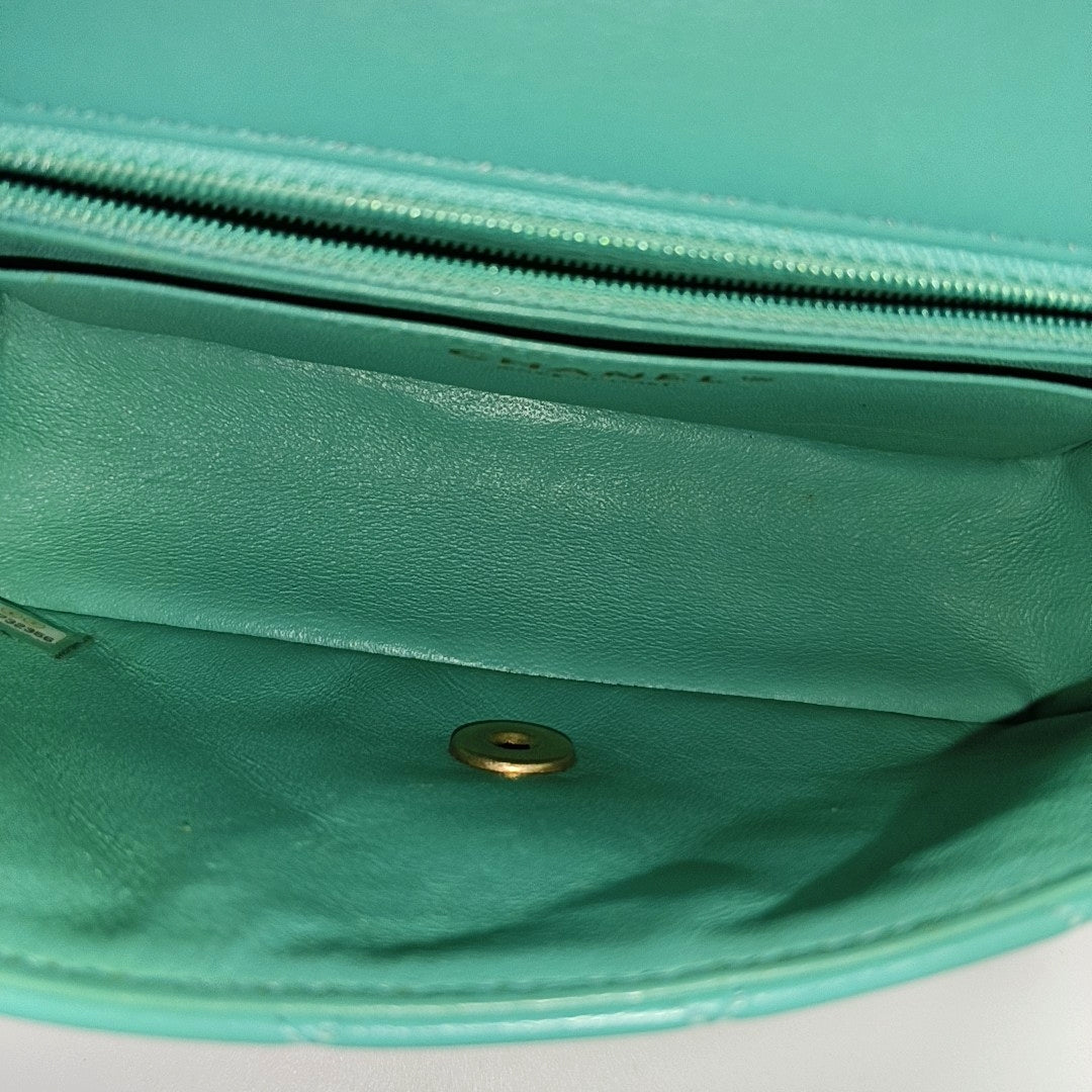 CLASSIC FLAP Mini Quilted Lambskin Green