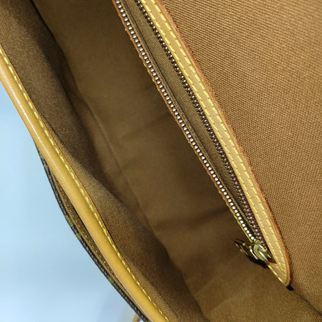 SOLOGNE PM Monogram Coated Canvas Brown