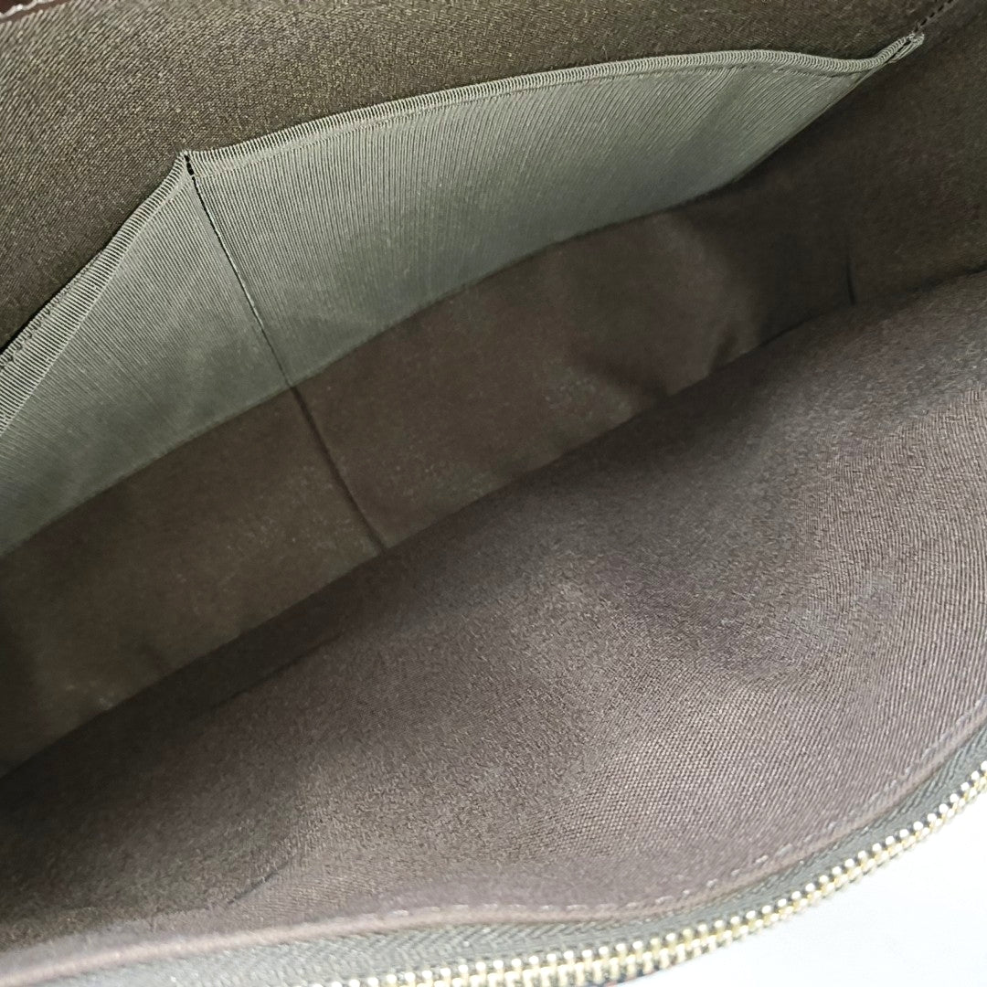 SPENCER Damier Ebene Coated Canvas Brown