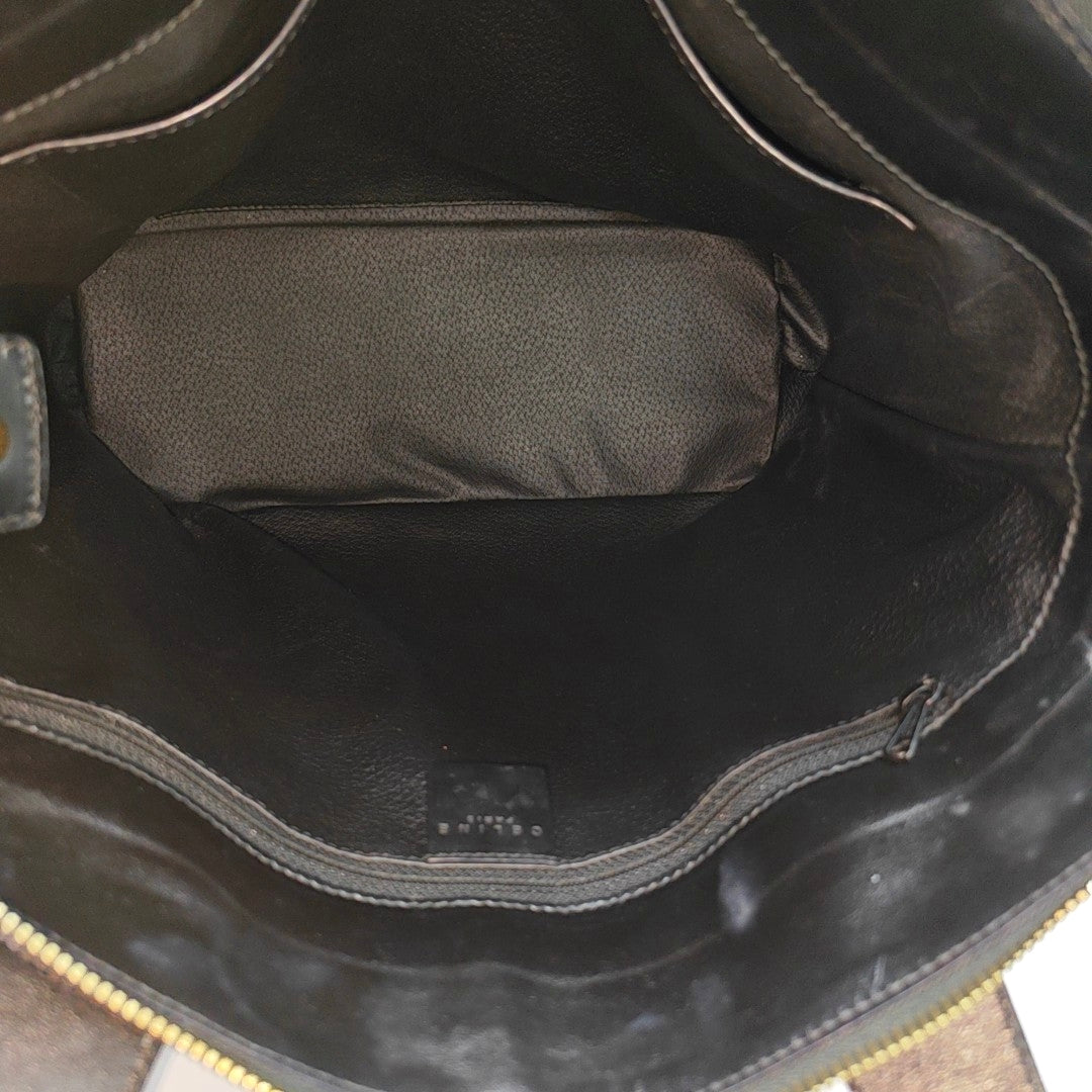 Coated Canvas Tote Bag Black