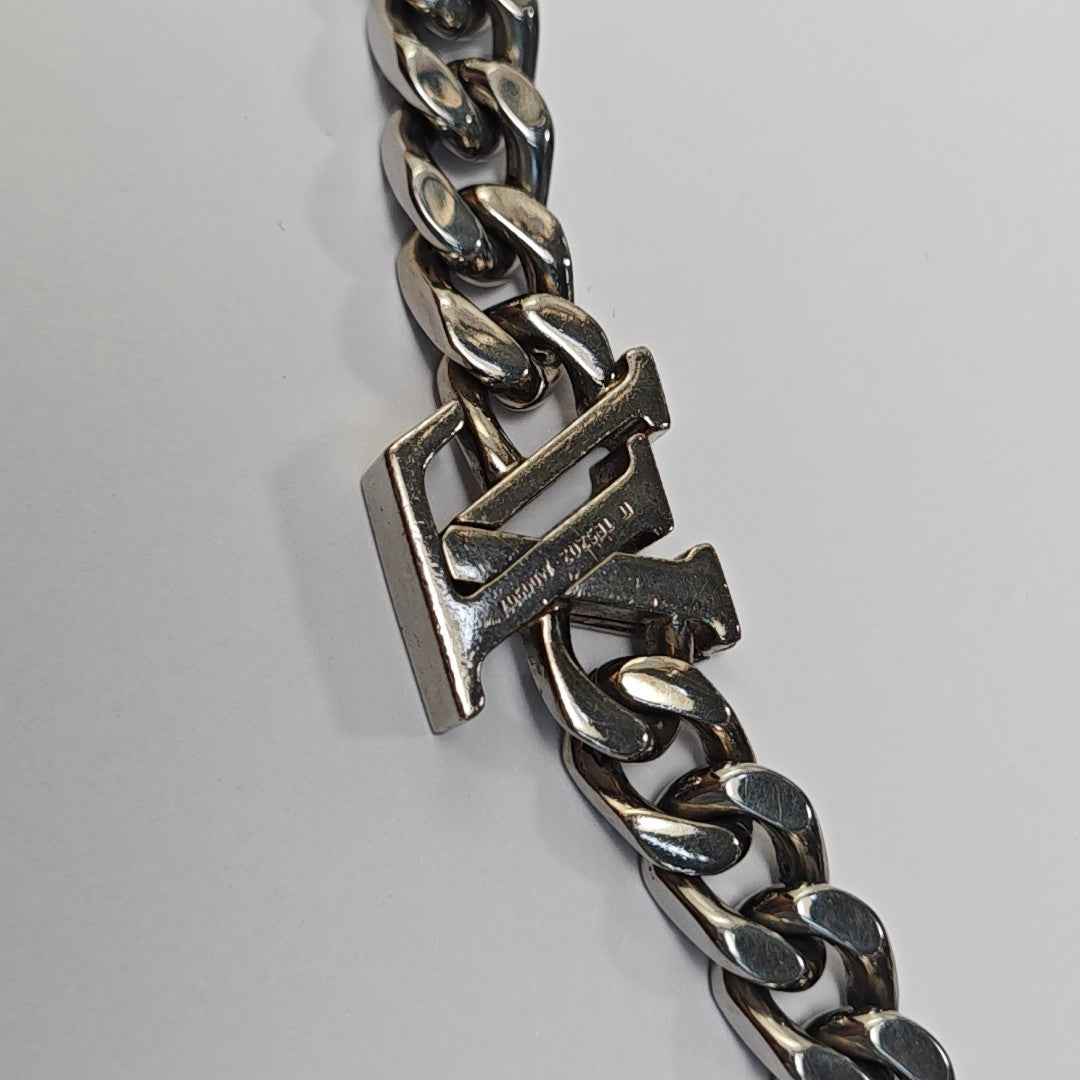 LV WOOD Metal Silver Necklace