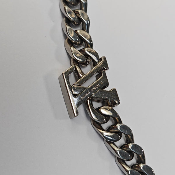 LV WOOD Metal Silver Necklace