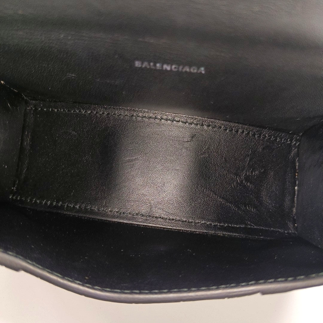 Hourglass Small Calfskin Black