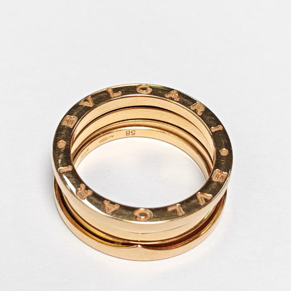 B.ZERO1 18k Rose Gold Ring EU 58