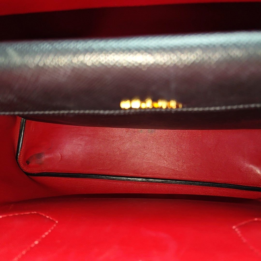 Double Saffiano Calfskin Black