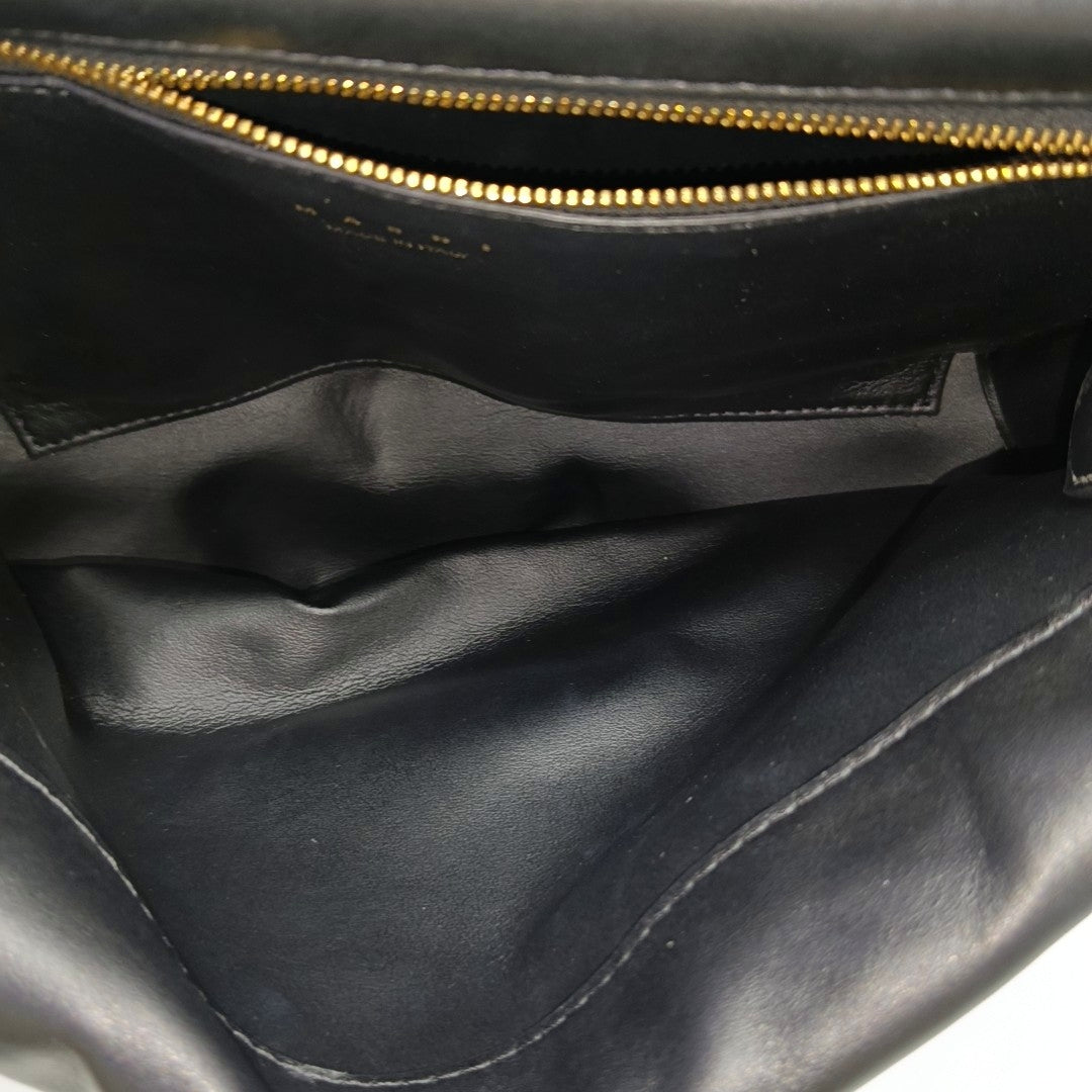 Calfskin Shoulder Bag Black