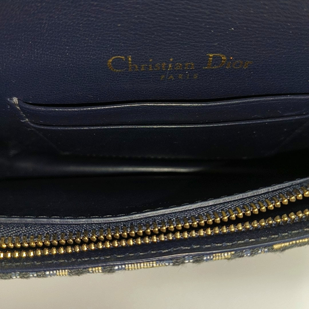 Saddle Mini Oblique Canvas Blue