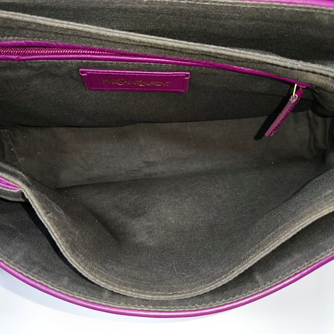 Calfskin Shoulder Bag Purple