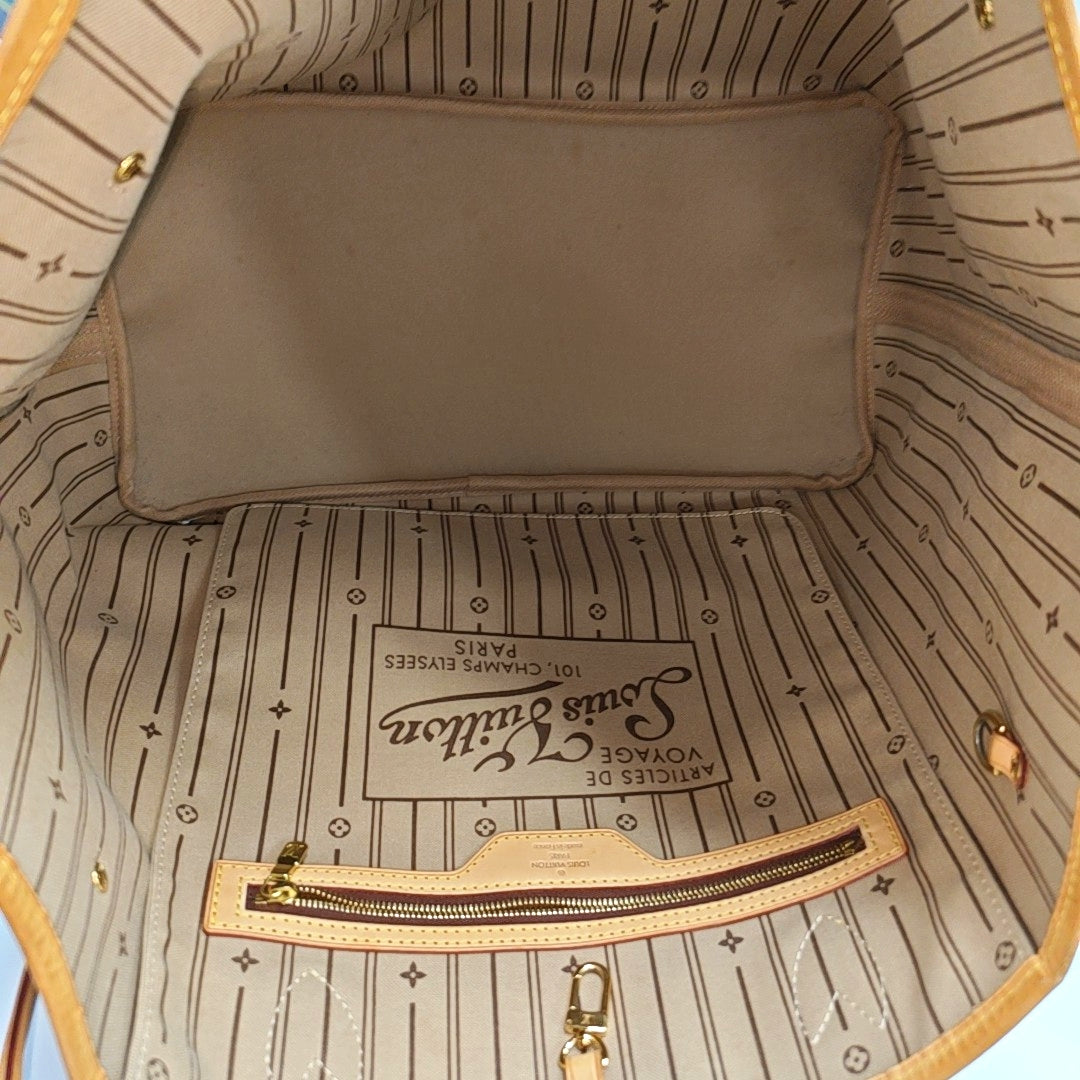 NEVERFULL GM Monogram Coated Canvas Brown