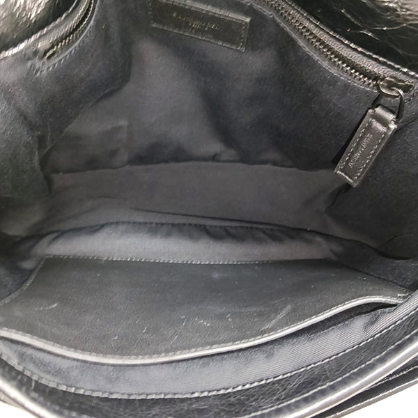 NIKI Medium Chevron Calfskin Black
