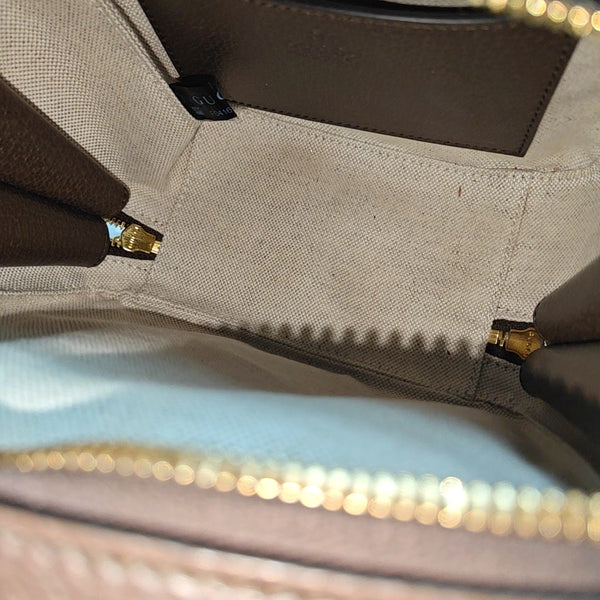 Ophidia Mini Monogram Coated Canvas Beige