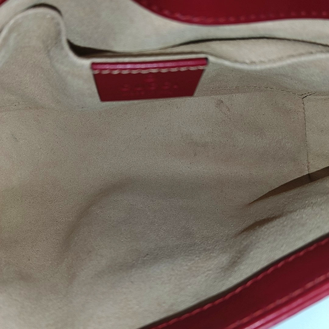 GG Marmont Small Quilted Calfskin Red