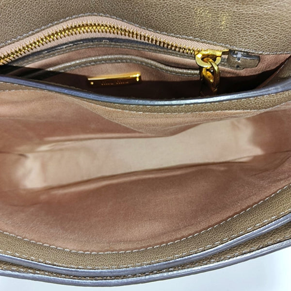 Calfskin Shoulder Bag Brown