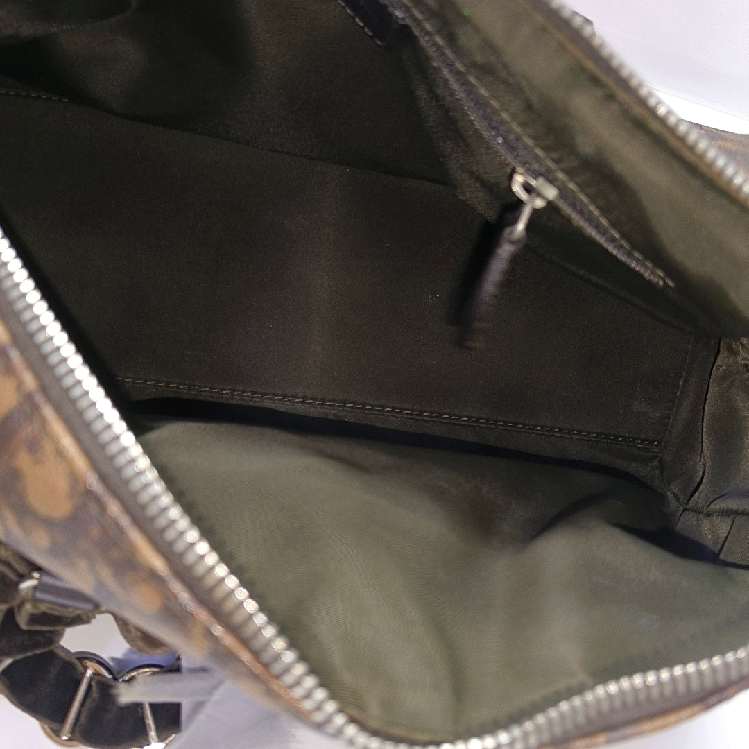 Oblique Coated Canvas Brown