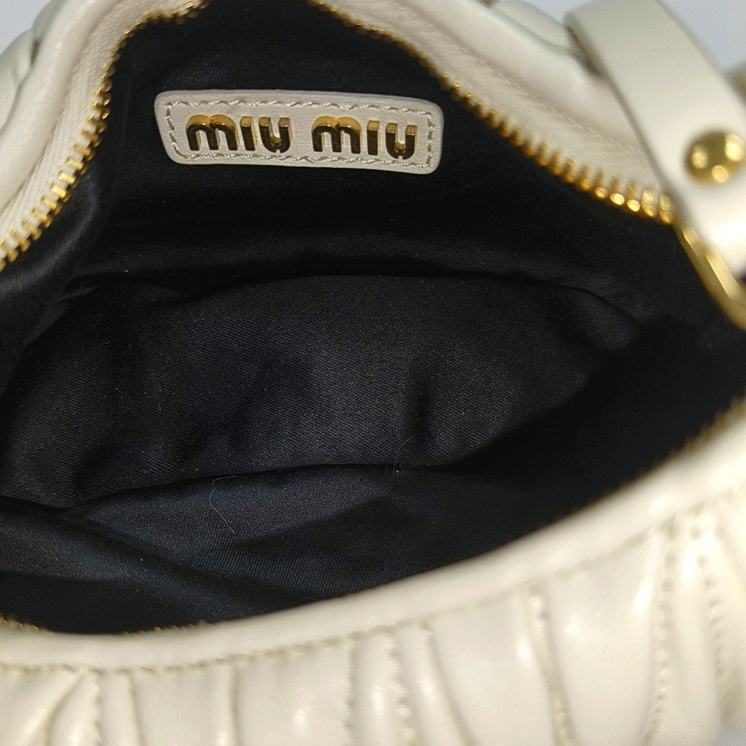 Wander Matelassé Mini Quilted Lambskin White